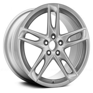 Wheel For 2013-16 Audi Q5 19x8 Alloy Dual 5 Spoke 5-112mm Bright Silver Metallic