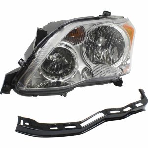 Headlight For 2008-2010 Toyota Avalon Left Side Halogen Chrome Clear Lens - CAPA