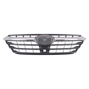 Grille For 2020-2022 Subaru Legacy Matte Black With Chrome Molding Plastic -CAPA