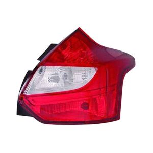 Tail Light Brake Lamp For 12-14 Ford Focus Passenger Side Chrome Housing - CAPA