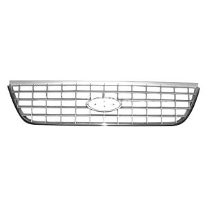 Grille For 02-05 Ford Explorer Chrome Sport 4 Door Chrome Silver Made Of Plastic