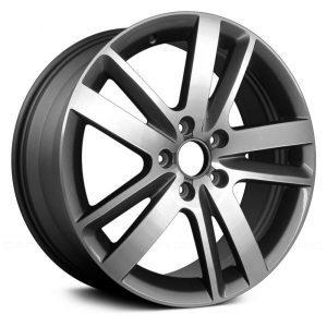 Wheel For 2010-2014 Audi Q7 20x9 Alloy Double 5 Spoke 5-130mm Machined Charcoal