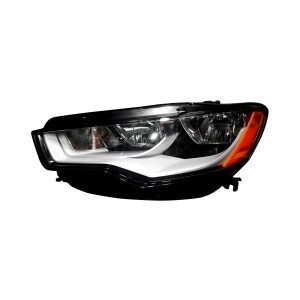 Headlight For 2012-2018 Audi A6 Left Side Black Chrome Housing Clear Lens - CAPA