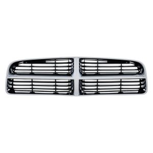 Grille For 2006-2010 Dodge Charger Chrome Surround With Black Made Of Plastic