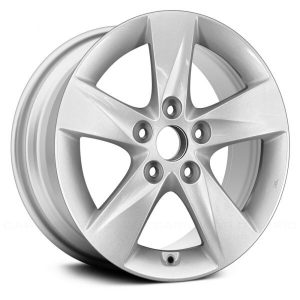 Wheel For 2011-13 Hyundai Elantra 16x6.5 Alloy 5 Spoke 5-114.3mm Painted Silver
