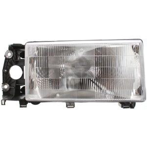Headlight For 1990-1992 Volvo 740 Passenger Side Chrome Housing With Clear Lens