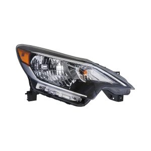 Headlight For 2017-2019 Nissan Versa Hatchback Passenger Side Black Bezel-CAPA