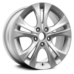 Wheel For 11-13 Hyundai Sonata 17x6.5 Alloy 5 V Spoke 5-114.3mm Silver Offset 46