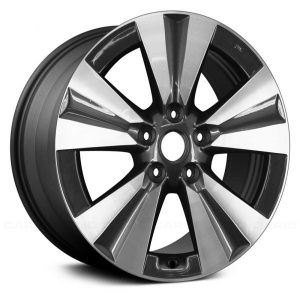 Wheel For 2013-17 Nissan Leaf 17x6.5 Alloy Double 5 Spoke Dark Charcoal Machined