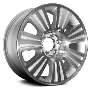 Wheel For 07-13 Lincoln Navigator 18x8.5 Alloy 7 I Spoke Silver Textured Pockets