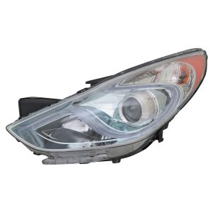 Headlight For 2011-2015 Hyundai Sonata Left Side Chrome Housing Clear Lens
