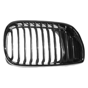 Grille For 2002-2005 BMW 325i Passenger Side Sedan Wagon Chrome Frame Plastic